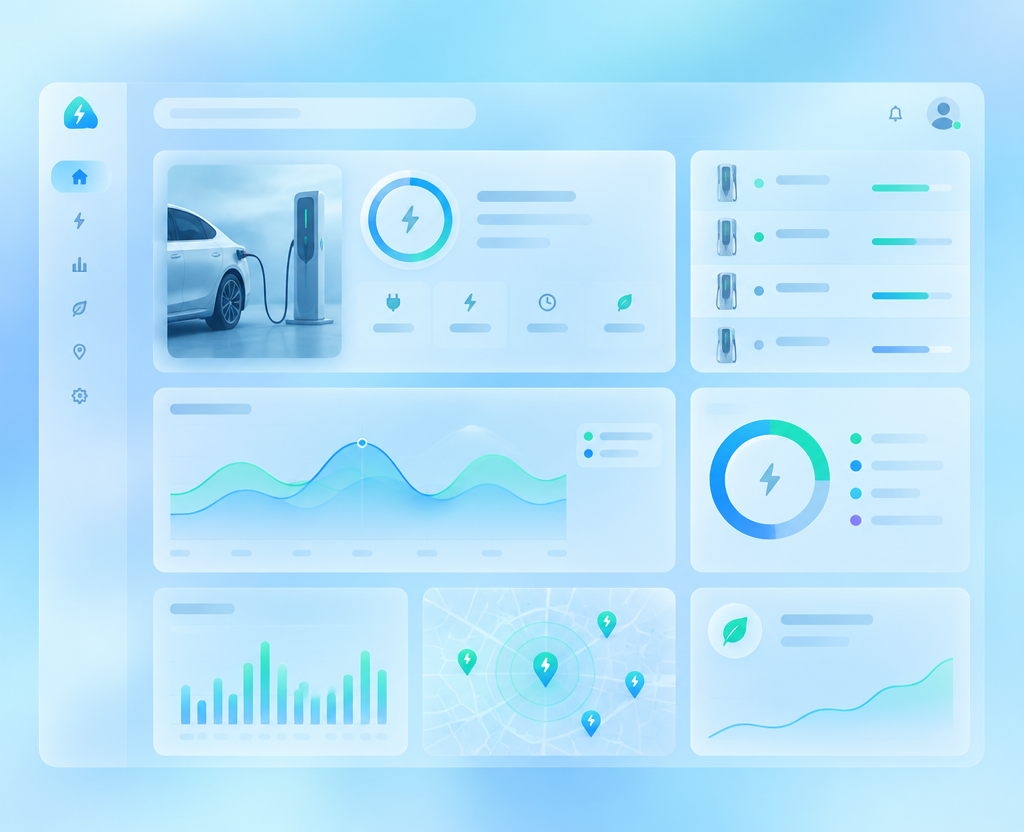 Interface de la plateforme de pilotage de recharge Charge In